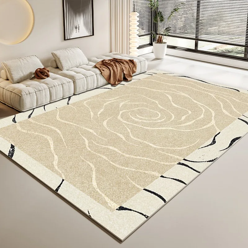 

French Simple Line Living Room Carpet Bedroom Bedside Soft Rug Large Area Easy Care Coffee Table Plush Floor Mat Ковер Tapis 러그