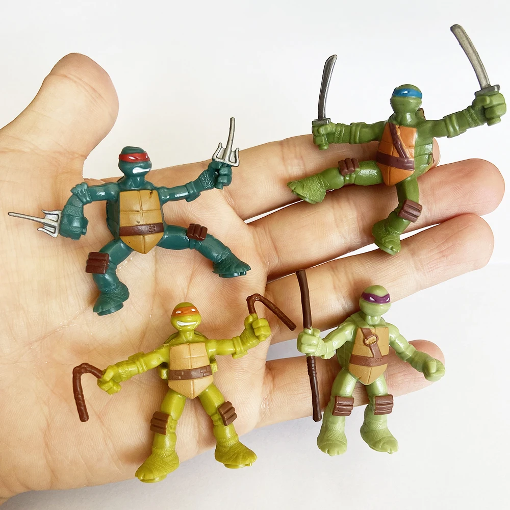 8 Pcs Mini Tartarughe Azioni Figura Cartoon Tartaruga Tartarughe Giocattoli Per Bambini Anime Figure Cake Decration