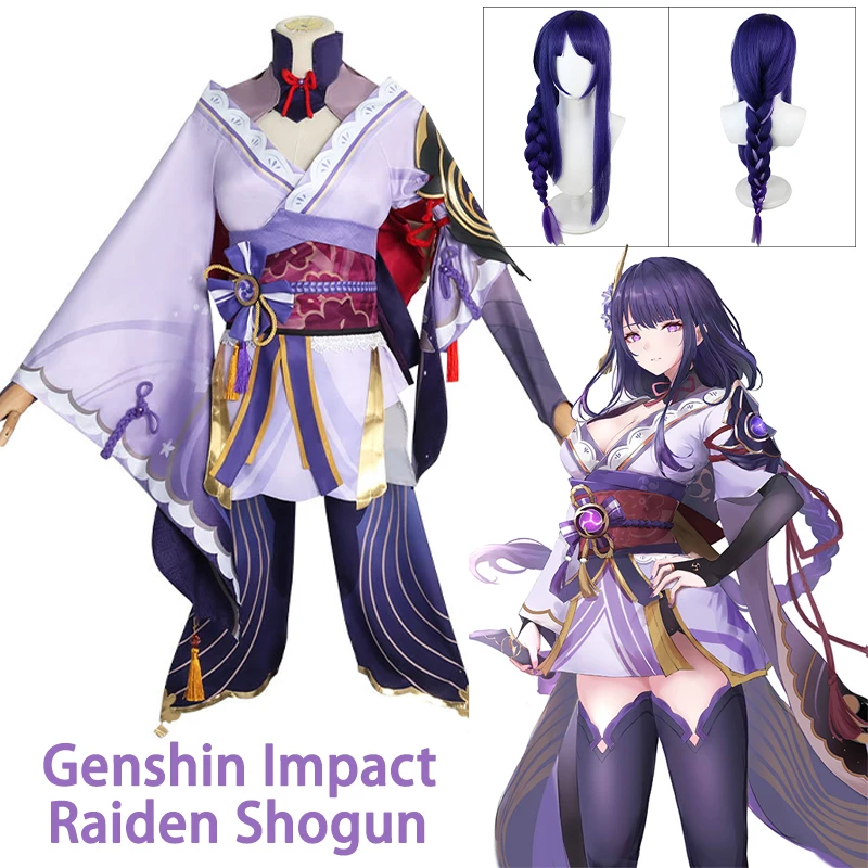 Raiden Shogun Costume De Cosplay Genshin Impact, Costume Anime Raiden
