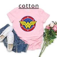 Children Cotton T-Shirt Girl Power Tshirt Superhero Baby Tee Graphic Top Summer Short Sleeve Boy Girl Tshirt Kids Clothes 1