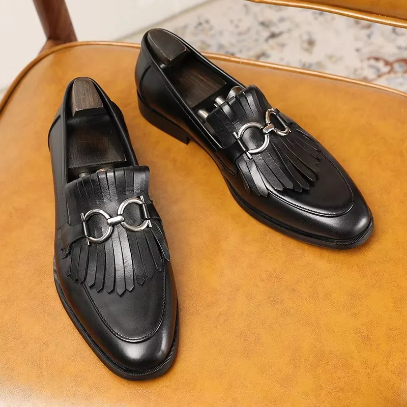 Men's shoes, tassels, business formal wedding shoes, Oxford style, style, high-end
