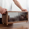 Solid Wood Desktop Storage Box Dust-proof Water Cup Storage Cabinet High-grade Black Walnut Table Side Cabinet 3