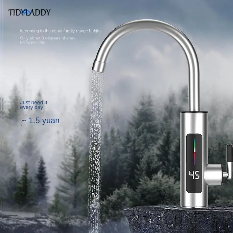Kitchen Sink Faucet Electric Water Heater Tap with Led Instant Heating Faucet Kitchen Novel Kitchen Accessories