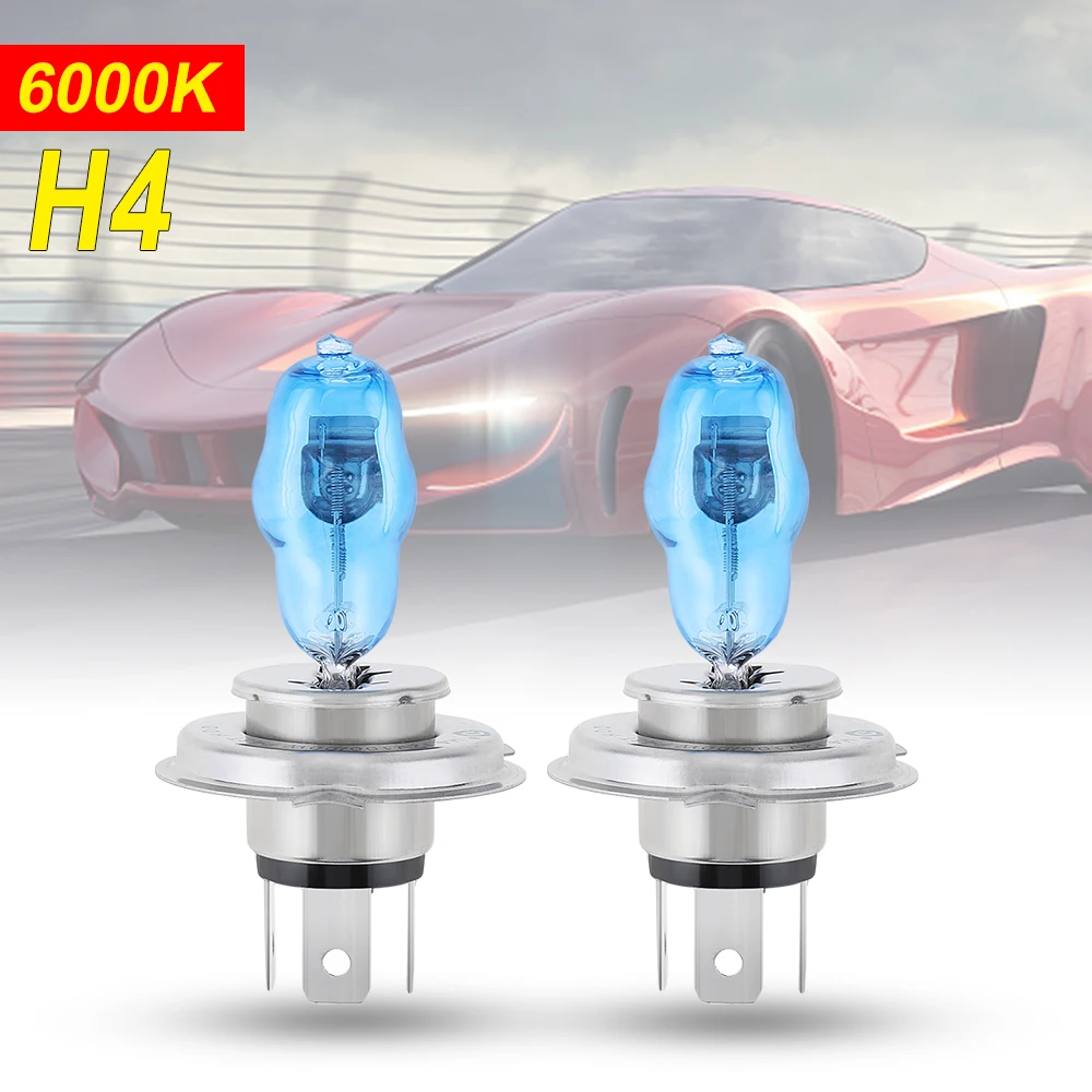 

2 шт., галогенные лампы H4 100W 6000K лм