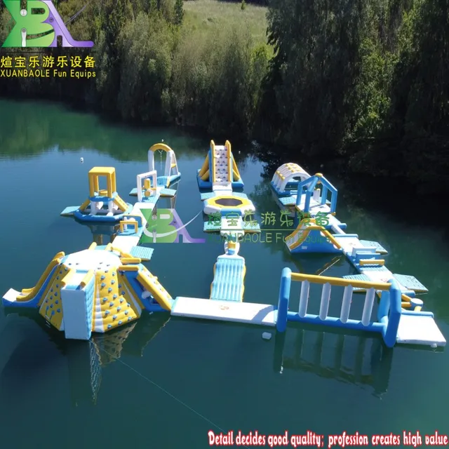 0.6-0.9mm PVC Tarps 2022 New Outdoor Water Park Inflatable / Floating Water Obstacle Course Manufacturer 2