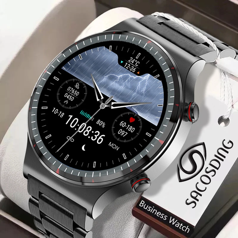 2022 New Ecg+ppg Smart Watches Men Automatic Infrared Blood Oxygen Heart Rate Blood Pressure