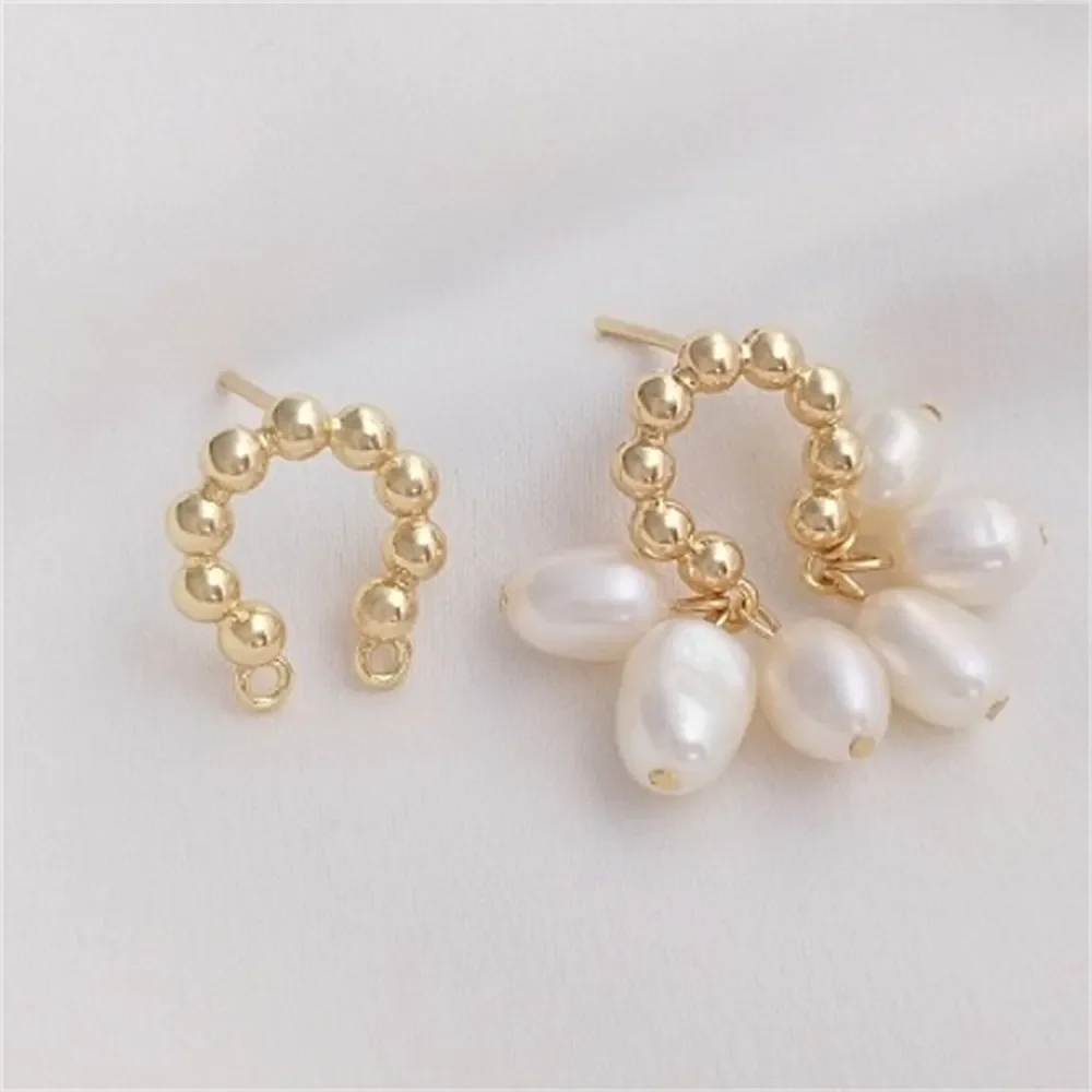 

Серьги-гвоздики из серебра 925 пробы с двумя подвесками