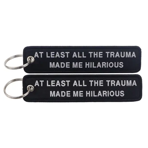 1pcs Computer Pop-up Window Quotes Embroidered Keys Tag Keychains For Motorcycles Backpack Fashion Key Ring Accessories Gifts - Image 11