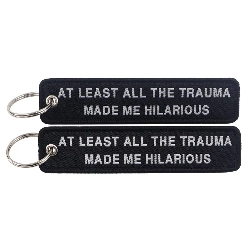 1pcs Computer Pop-up Window Quotes Embroidered Keys Tag Keychains For Motorcycles Backpack Fashion Key Ring Accessories Gifts - Image 11