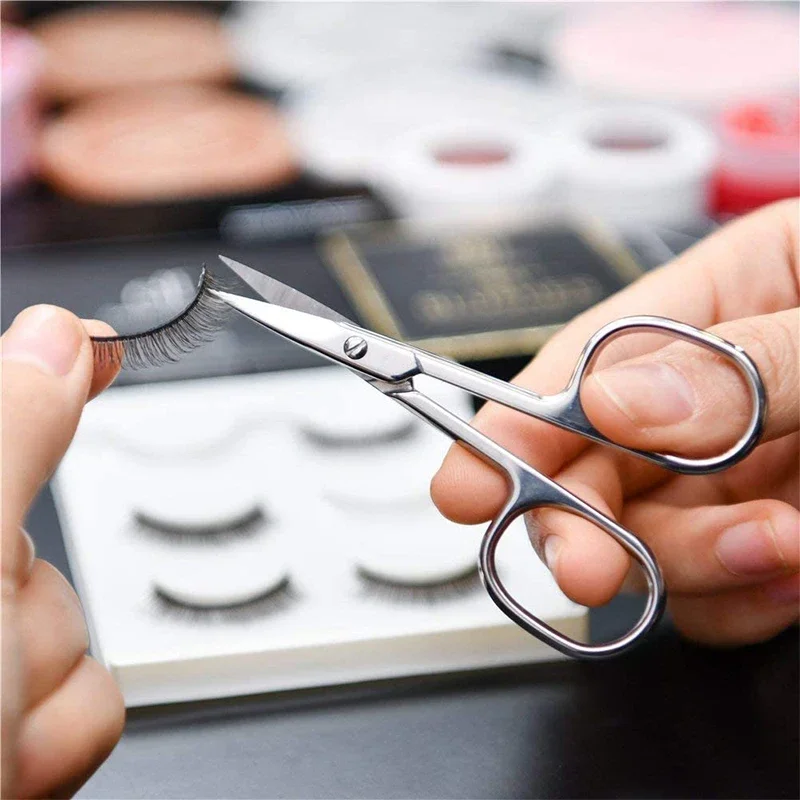 Curved Blade Eyebrow Scissors Professional Stainless Steel Precision Trimmer Eyebrow Eyelash Hair Remover Tool Nose Hair Scissor 5