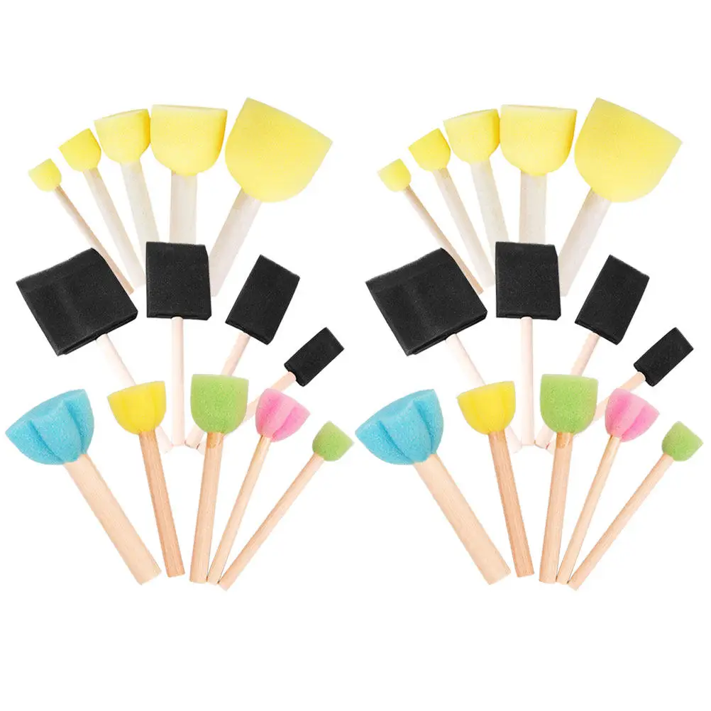 28Pcs 스폰지 페인팅 도구 DIY 낙서 스탬프 드로잉 스폰지 브러쉬 크리 에이 티브 용품 드로잉 스탬프 페인팅 도구