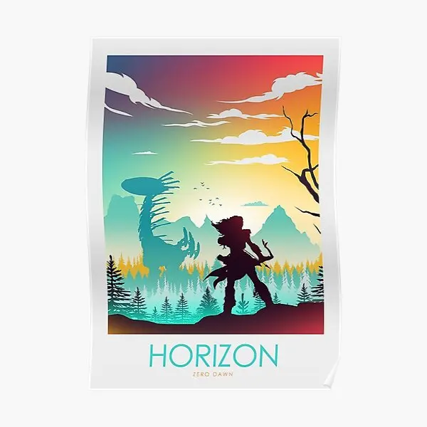 

Классический постер для видеоигр Horizon, Современная винтажная роспись, украшение для дома, живопись, декор для комнаты, искусство, настенный принт, забавный, без рамки