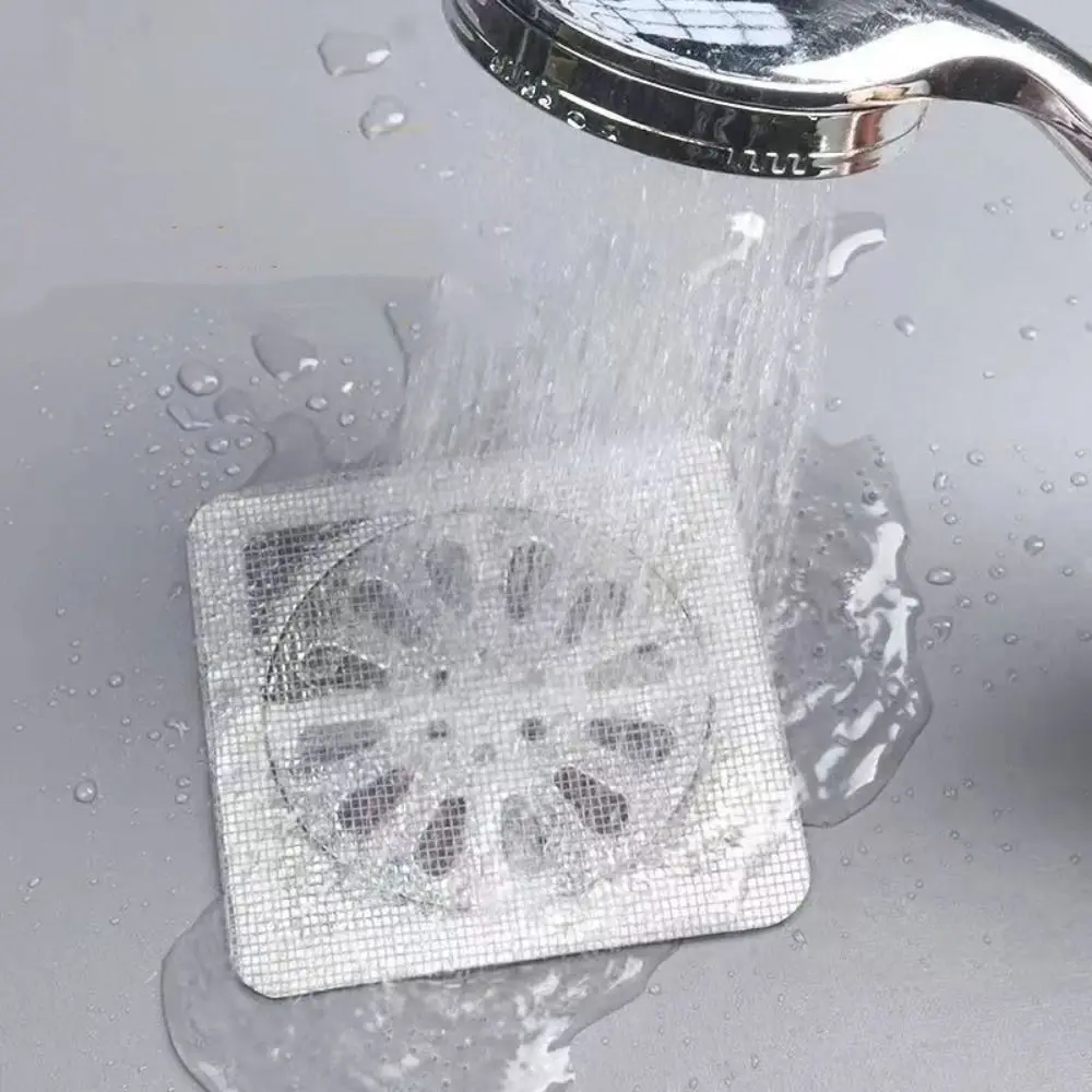 Description Picture 3 of item30Pcs Anti-blocking Disposable Floor Drain Sticker Sink Strainers Sticky Shower Drain Cover Mesh Disposable Hair Catchers