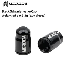 Durable Aluminum Alloy Bicycle Tire Valve Dust Caps (SV Black)