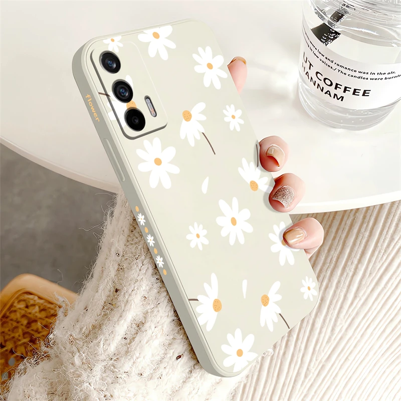 Korea Cute Little Daisies Flower Phone Case - Soft Silicone Cover
