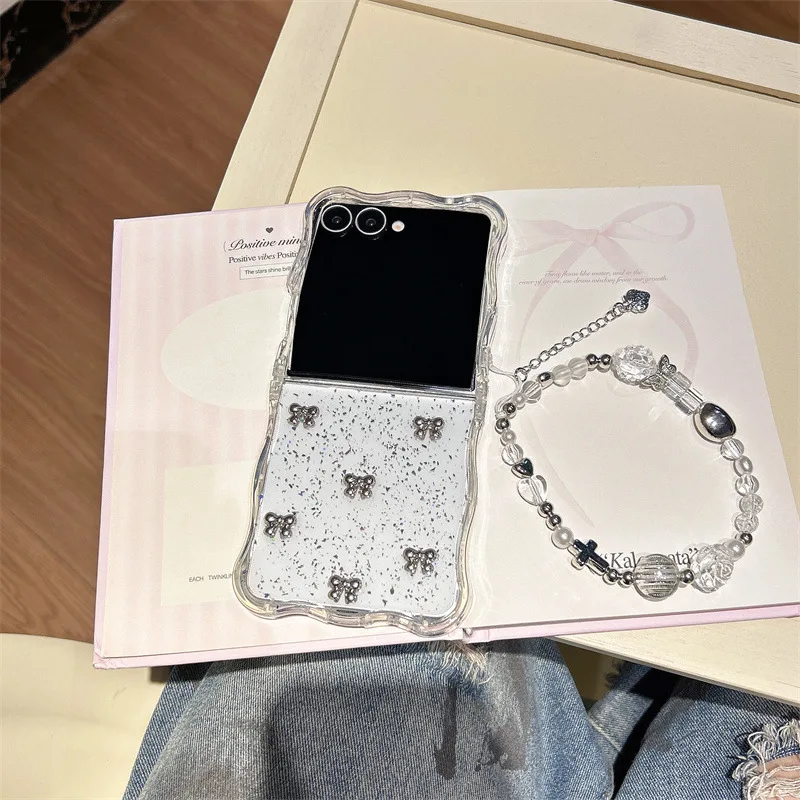 Luxury Glitter 3D Love Heart Bowknot Phone Case with Lanyard - Shockproof Cover