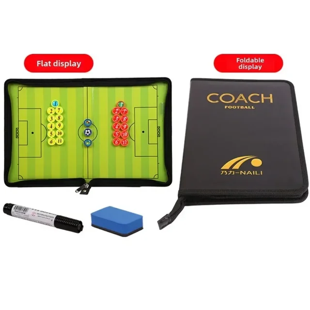 Soccer Tactical Board 11-person System Football Clipboard Foldable Magnetic for Coach Training 4