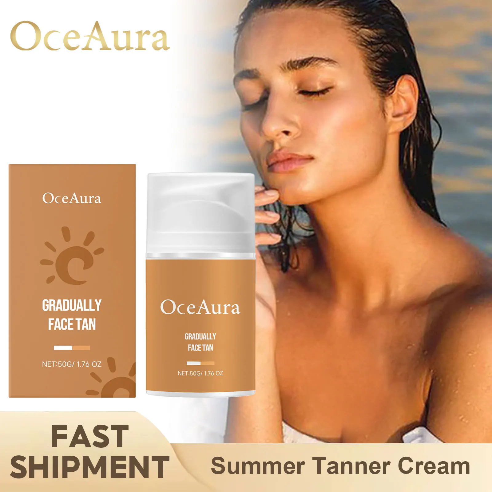 Sunless Tanner Lotion Face Body Suntan Self Solarium Fake Tan Natural Bronzer Skin Long Lasting Hydrating Bronzer Tanning Cream