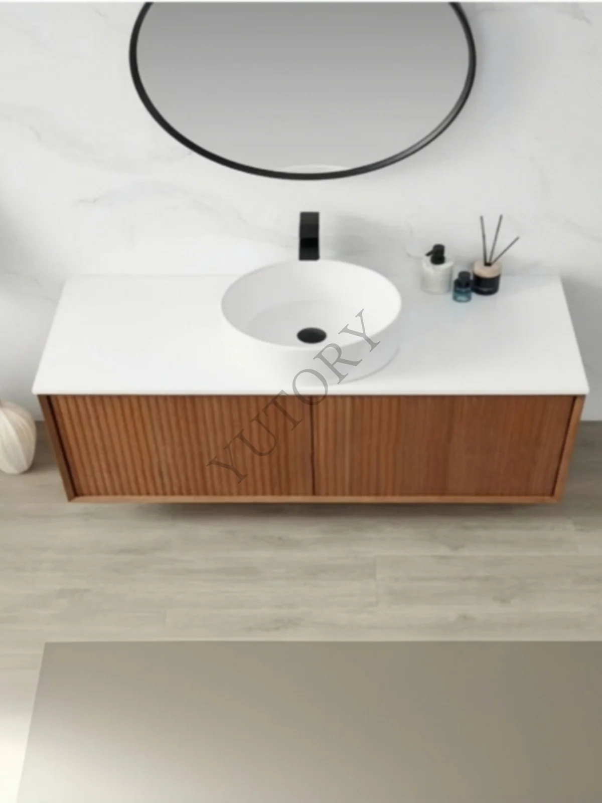 Garden wind bathroom counter washbasin solid wood bathroom washbasin pool bath