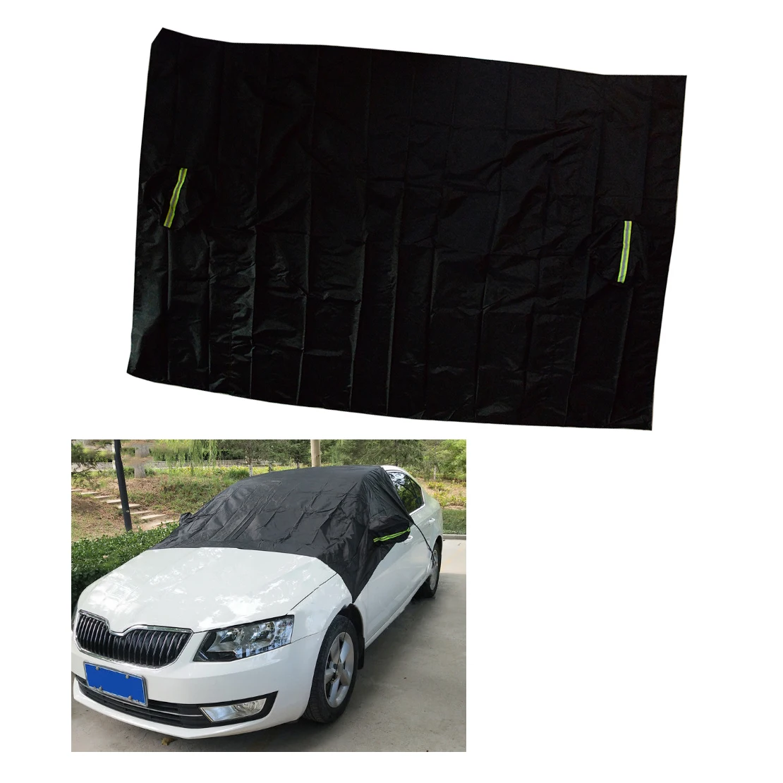 Couverture de toit demi-carrosserie pour voiture universelle, soleil, UV,  pluie, neige, degré, étanche, accessoires d'extérieur, noir, 210T