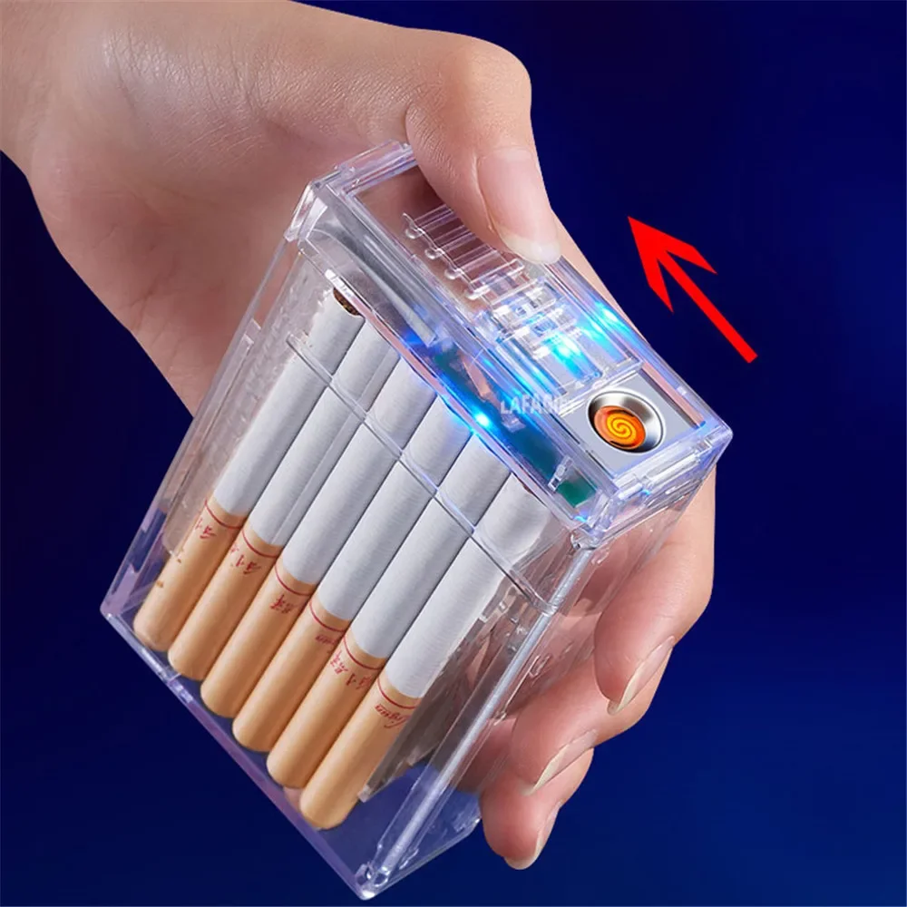 Étui à Cigarettes en plastique Transparent et étanche, boîte de rangement  de poche pouvant contenir 20 Cigarettes, paquet entier, boîte à fumer -  AliExpress
