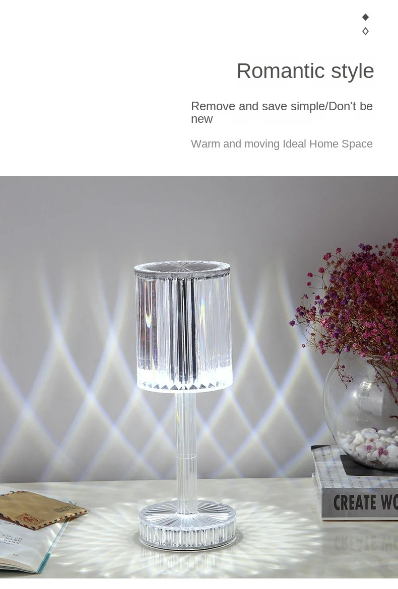 LED lamp of the head of a bed lamp decoration crystal diamond small night light lamp romantic warmth  room decoration lights bright night light