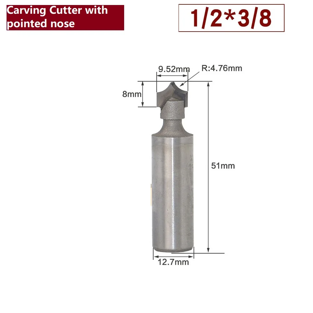 

Industrial Quality Router Bits Shank Router Bit Router Bit Woodworking Hand Making A Drawer 1pc 9.52m/16/19/22mm Head Diameter