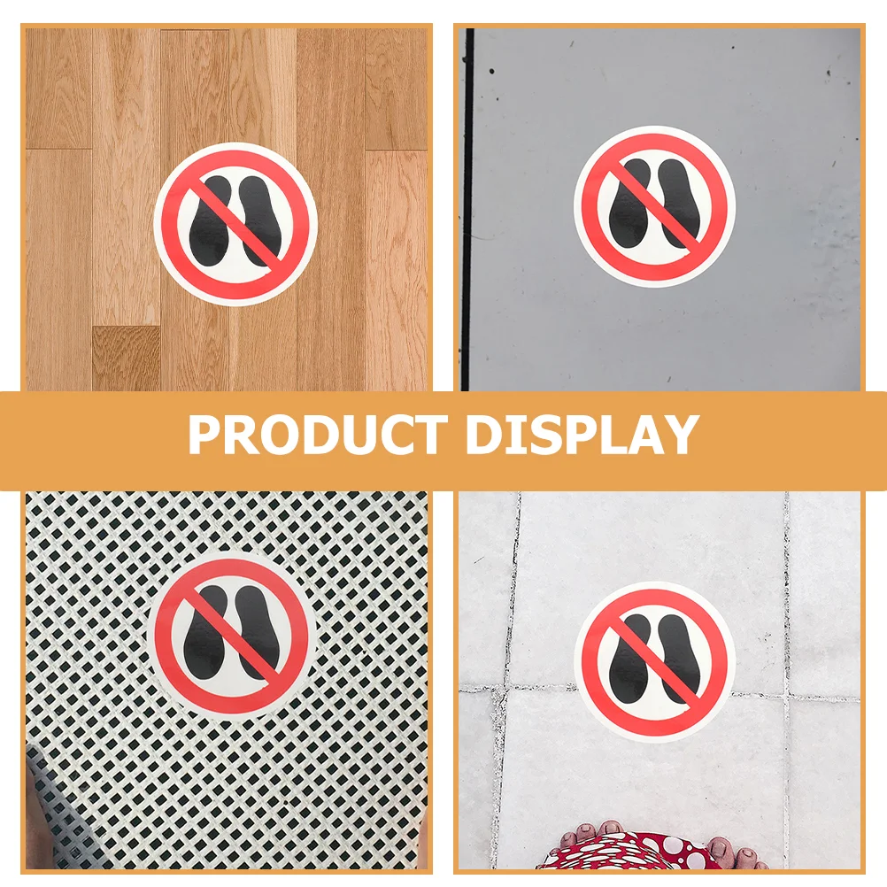 No Step Warning Sticker Safety Sign Traffic Signal Roadway Decal Round Label Caution Danger Marker Stickers No Trespassing Sign