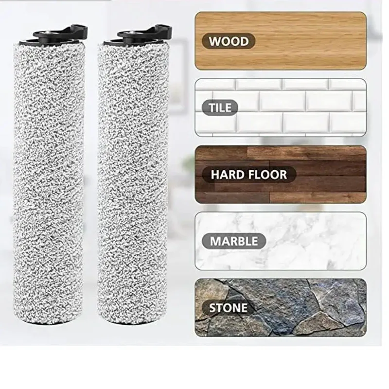 Cordless Floor Washer Replacement Roller Brush and HEPA Filter Accessories