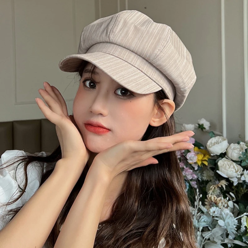 HT4026 Spring Autumn Women Hat New Fashion Octagonal Cap Female Vintage Beret Hat Ladies Retro Berets for Women berets hat