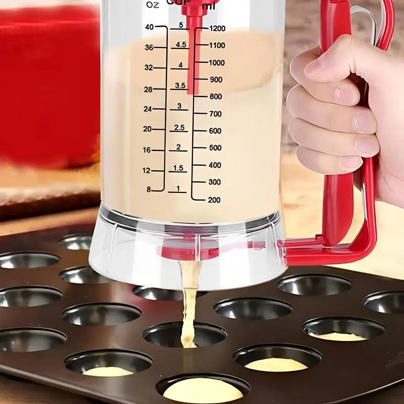 Batter Separator Pancake Mix Batter Dispenser With Stirring Function Separator Dispenser for Pancake Handheld DIY Baking