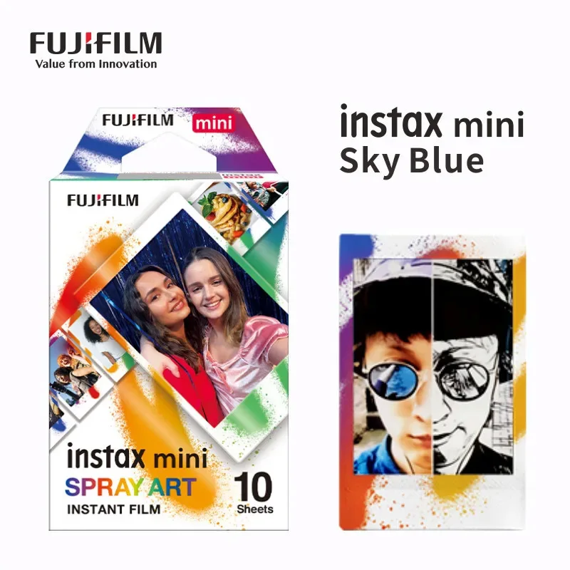 Fujifilm Instax Mini 12/11 Film Fujifilm Film Art Spray Spray Art Photo Paper Per Mini7 +/11/9/25/40 70 90 Liplay Film Camera