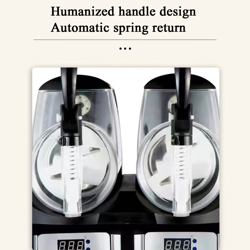 Double Tanks Slush Ice Machine Ice Cream Snow Smoothie Beverage Granita Maker Stainless Steel For Business Commercial 6