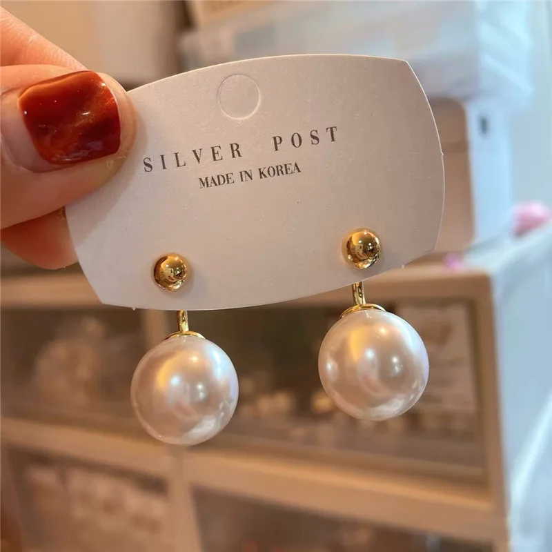 New Fashion Contracted Round Pearl Fine Earrings Joker Sweet Elegant Temperament Women Earrings Wedding Fashion Jewelry New Fashion Contracted Round Pearl Fine Earrings Joker Sweet Elegant Temperament Women Earrings Wedding Fashion Jewelry