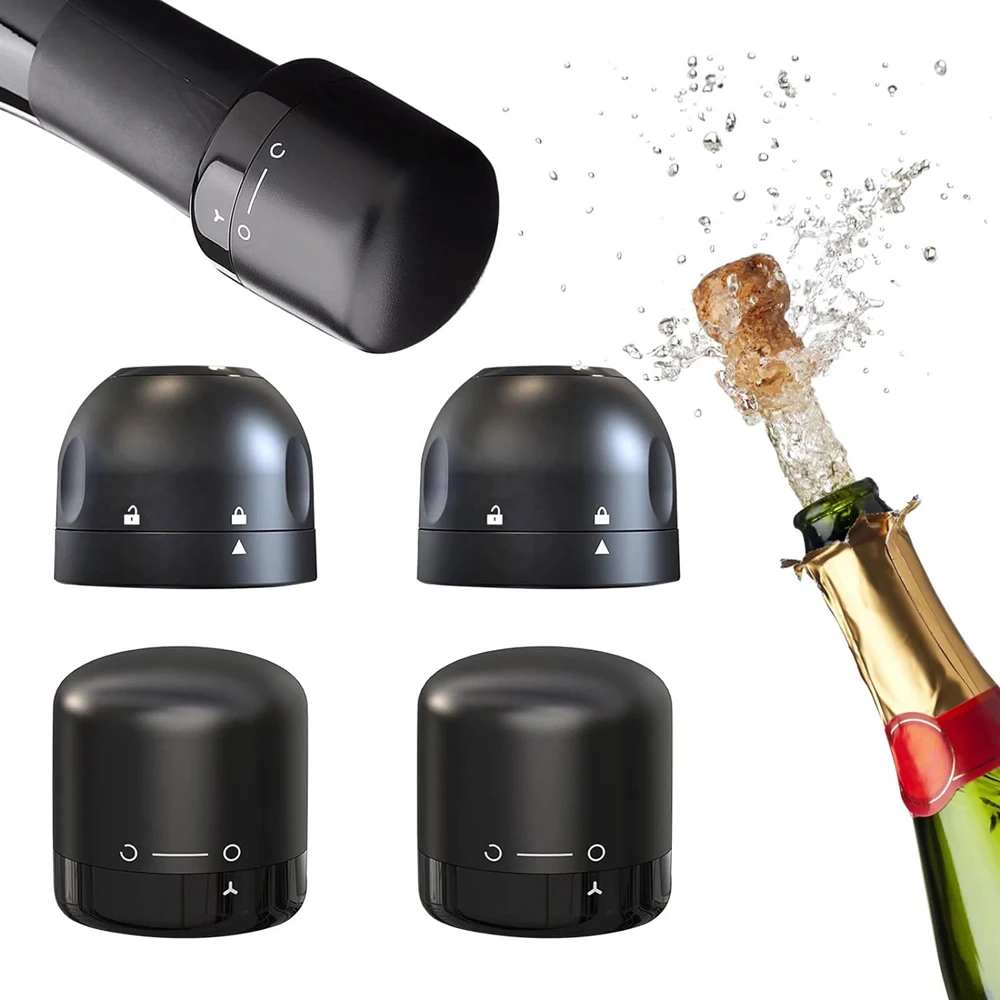 Vacuum Champagne Red Wine Bottle Cap Stopper Silicone Sealed Vacuum Retain Freshness Wine Plug Bar Kitchen Tools Bottle Stopper