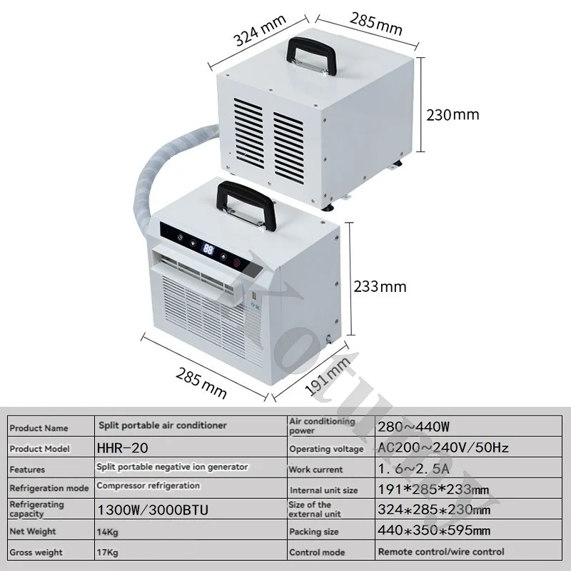 Wire control/remote control split mobile air conditioner portable wall-mounted free-installation camping tent 3000btu 110v/220v 4 Wire control/remote control split mobile air conditioner portable wall-mounted free-installation camping tent 3000btu 110v/220v 4