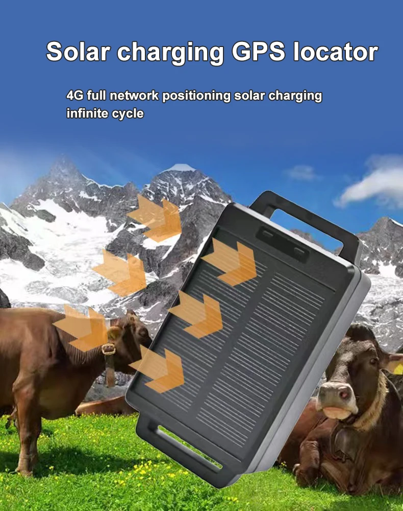 Tracking Software Long Standby 7800mah Waterproof Solar Collar Cow Cattle Smart Animal Gps Tracker with App Control