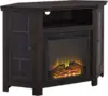 Alcott Classic Glass Door Fireplace Corner Entertainment Center TV Stand for TVs Up To 55 Inches 48 Inch Espresso 1
