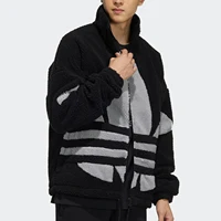 Adidas veste chaude officielle à trois rayures pour hommes et femmes en laine d'agneau à col montant HC0325 2