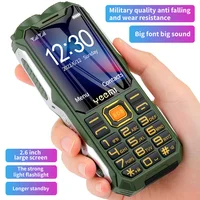 GSM 2G Mobile Phone Rugged Large Battery FM Flashlight Large Key Cheap cell-phone Russian Arabic Hebrew keyboard for the elderly 1