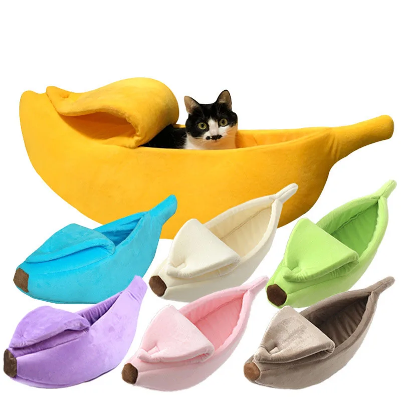 Peel Into Comfort Banana Cat Bed Shop Now