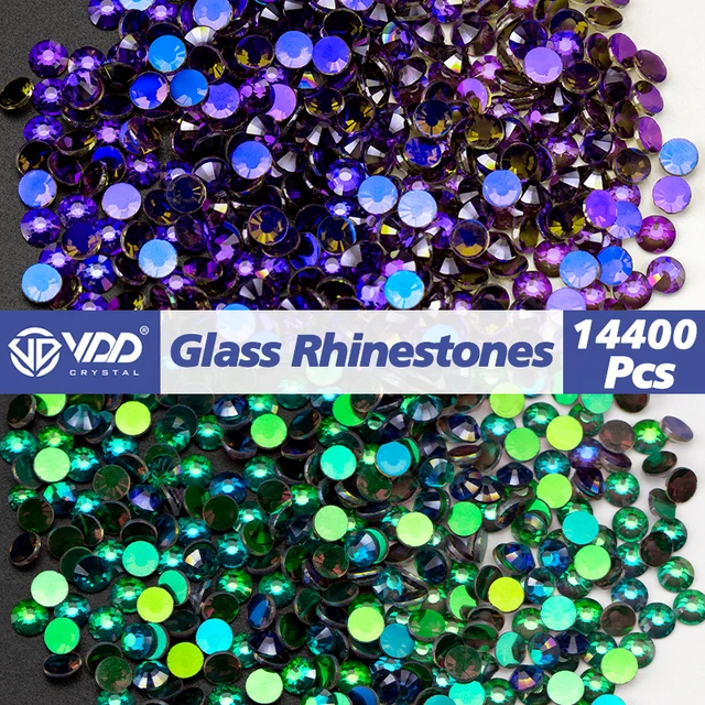 Beadsland Hotfix Rhinestones, 1440pcs Flatback Crystal Rhinestones for  Crafts Clothes DIY Decorations,Rose, SS20, 4.6-4.8mm