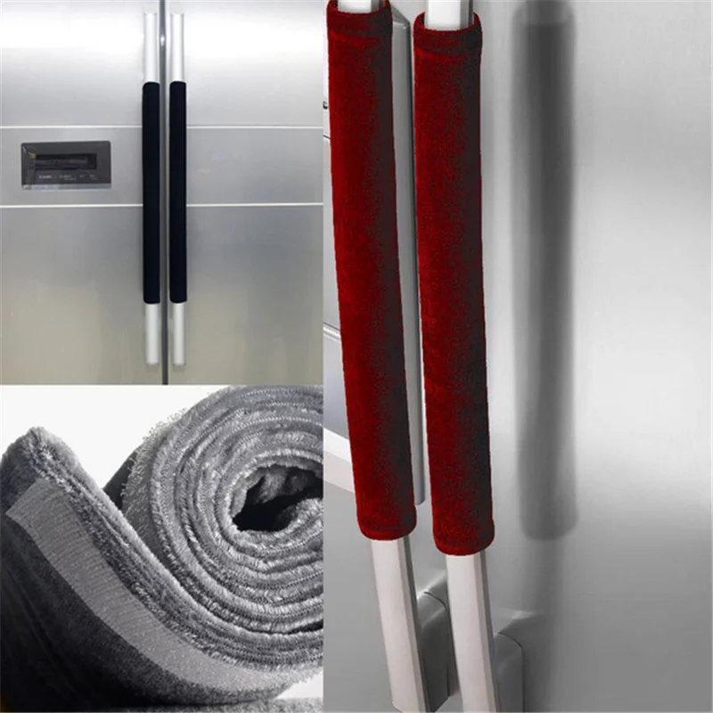 Description Picture 6 of item2Pcs Refrigerator Door Handle Cover Kitchen Appliance Decor Handles Antiskid Protector Gloves Fridge Oven Keep off Fingerprints