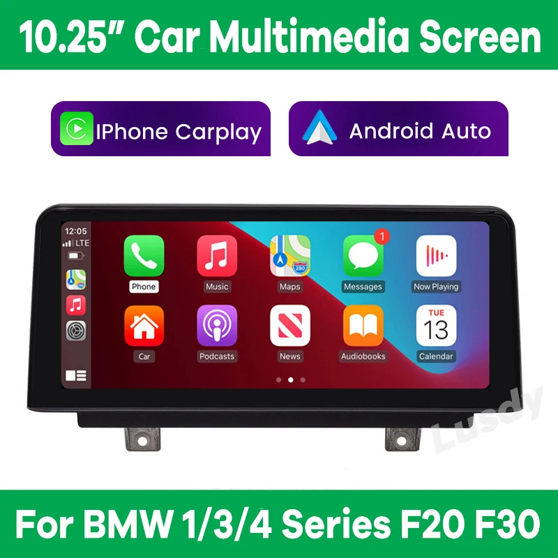 Автомобильный мультимедийный экран 10 25 дюйма для Apple CarPlay Android BMW 1/3/4 Series F20 F21 F30 F31 F32