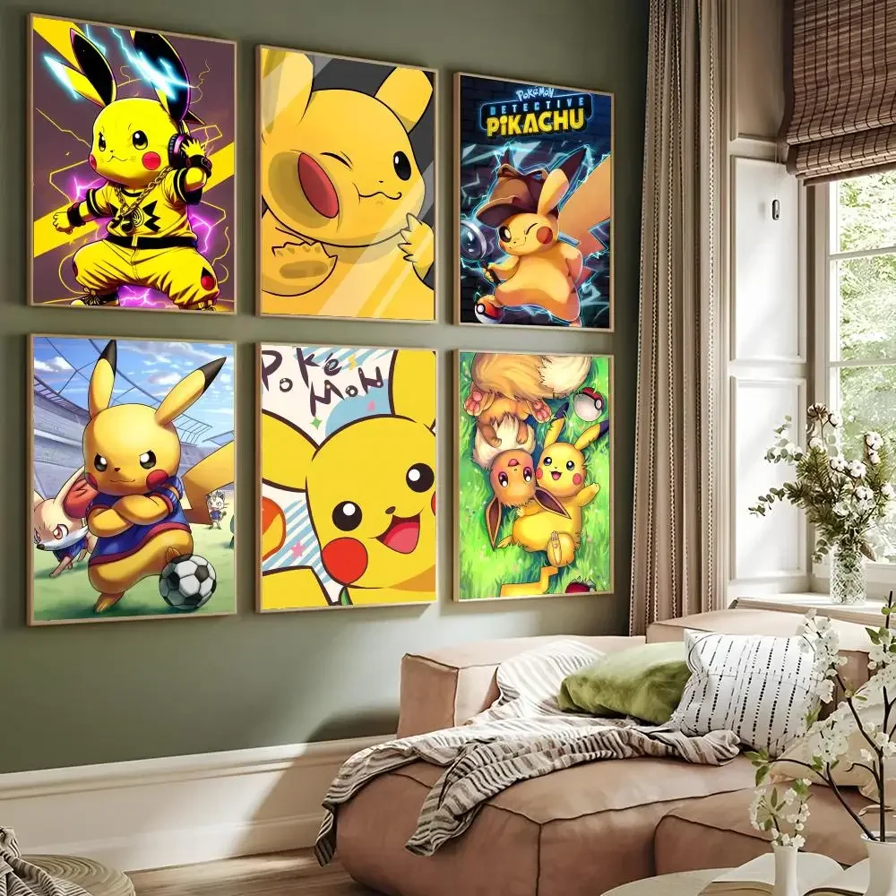 

Anime Kawaii P-Pikachu Poster Paper Print Home Living Room Bedroom Entrance Bar Restaurant Cafe Art Painting Decoration