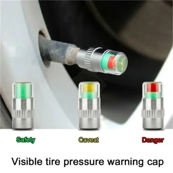 Sensore Indicatore di Pressione Pneumatici Moto/Auto con Tappo Valvola e Avviso Visivo - Strumento di Ispezione Pressione Pneumatici Auto