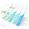 5Pcs/Set Hairbrush Highlight Dyeing Comb Hairstylist Dye  Hair Pointed Combs Hair Salon Hairdressing Brush Styling Tools Y0606 6