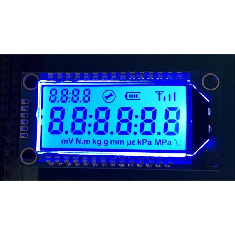 Tn Positive 6-Digits Segment Lcd Panel Screen Module Pcf8576 Drive Ic Blue Backlight 3V