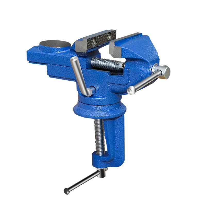 Industrial-Grade Mini Table Vise with Swivel Base for Home and Workbench 5