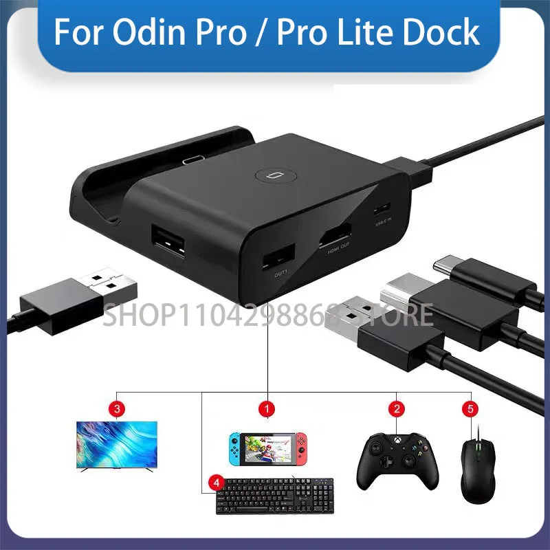 For Odin Pro / Pro Lite Dock Docking Station Converter HDMI Multi-functional Expansion Box Plug-in Network Cable